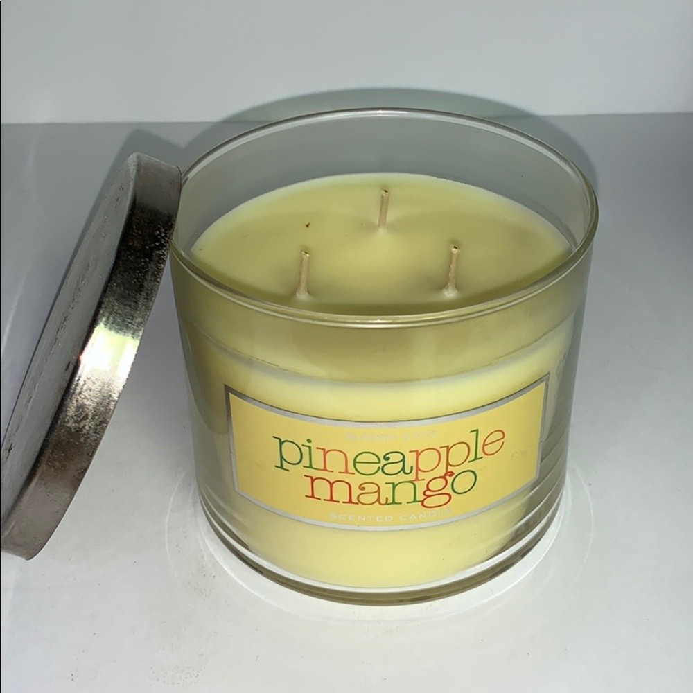 Pineapple Mango 3 Wick Candle Bath & Body Works Burns 40-65 Hours!